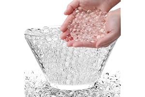 KENOO Clear Water Beads for Vases 12000pcs– 15mm Biodegradable, Invisible Gel Balls for Floating Candles, Floral Arrangements, Home Decor, and Plant Crafts (65g)