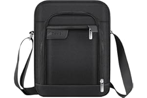 Dadanism Sac à Bandoulière Étui de Transport pour Tablette 9-11" pour iPad Air 11" 2024, iPad 9/8/7e Gén 10,2, iPad Pro 11 M4 M2, iPad Air 5/4 10,9 iPad 10e Gén, Galaxy Tab A9+/A8/S9 FE/S6 Lite, Noir