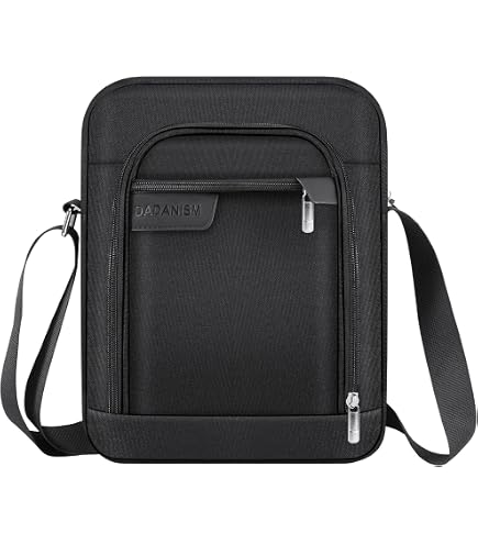Sacoche Pour IPad Pro 11" Et Air 10.9" - Sac Messager Compact Avec Protection - Poche Intérieure Rembourrée - Noir