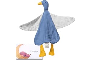 ‎MABABU Mababu Baby Muslin Comforter - Organic Cotton & Oeko-Tex® - Cuddly Toy Duck - Gift for Birth, 4-Ply, Extra Soft, for Newborns, Boys & Girls, Washable, as a Cuddle Blanket