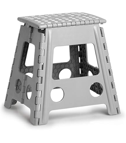 Draagbare klapkruk, antislip, robuust, duurzaam en gemakkelijk te transporteren, belastbaar tot 150 kg, kleine vouwladder voor volwassenen en kinderen, ideaal voor thuis en buiten (39 cm Draagbare klapkruk, antislip, robuust, duurzaam en gemakkelijk te transporteren, belastbaar tot 150 kg, kleine vouwladder voor volwassenen en kinderen, ideaal voor thuis en buiten (39 cm