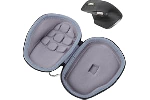 SENECESLI Hard Case for MX MASTER 4 3 3S 2S Wireless Mouse, Travel Carrying Box with USB C Receiver Storage Slot, Black, EVA and Nylon Material