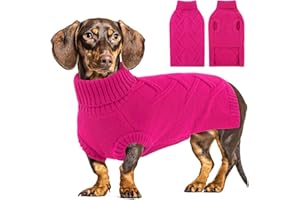 Queenmore Maglione Cane Grande Morbido - Vestito Natale per Cani Grossi, Bulldog Francese e Levriero | Maglioncino Cane Invernale, Rosa, L
