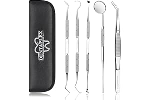 Dentaplex Zahnsteinentferner Zahnreinigung Set Zahnpflege Set für den Heimgebrauch Persönliche und Haustier-Mundhygiene Mit Zahnspiegel Zahnreinigung Zwischenräume