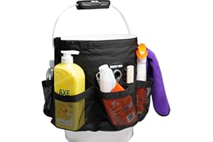 MELOTOUGH Seau Idea Organiseur pour outils de jardin pour seau de 1,9 à 1,9 l (Noir)