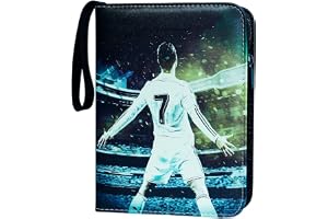 KOWVOWZ Football Trading Card Album, Binder Cards Holder, Binder with Sleeves, Soccer Player Holder Album, Trading Cards Game Collection, Carrying Card Folder, 50 Page 400 Capacity (#04)