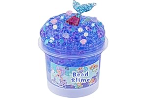 OKAYBEE Mermaid Fishbowl Charm Crystal Slime, non appiccicoso, regalo per feste per bambini, giocattolo sensoriale, per ragazze e ragazzi di età compresa tra 8 e 12 anni