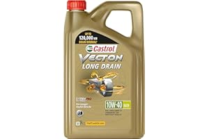 CASTROL Huile moteur Vecton 10W-40 Huile entièrement synthétique Huile ACEA E11 API CJ-4 Long Drain E6/E9 5 L
