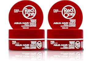 RedOne Cera para el cabello acuática, color rojo, 150 ml, control de bordes, ultraadherente, cera para el cabello para hombres y mujeres, aroma a fresa, control máximo, 2 unidades