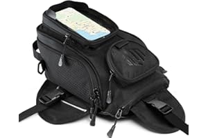 ILM Motociclo Borse Serbatoio-Oxford Saddle Nero Borsa Per Motocicletta con Borsa Magnetica Forte