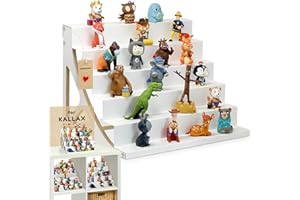 Stadtecken Étagère magnétique pour figurines de boîte à musique – Compatible avec Kallax et plus | En option avec espace pour Toniebox | Convient pour environ 50 pièces | Blanc