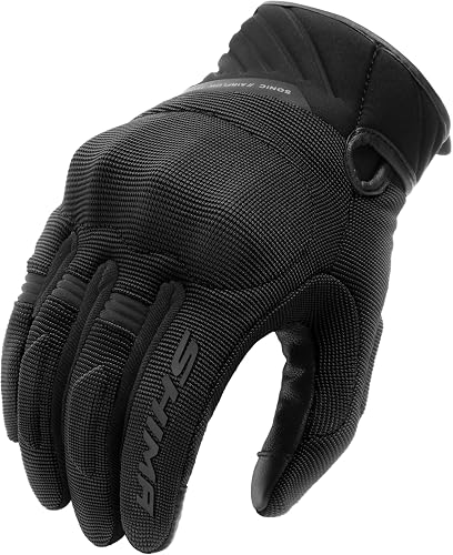 SHIMA SONIC Guantes Moto Hombre Textile Cuero Homologados Corto Verano Motos Guante Ventilado Certificatos Touchscreen Motori