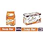 Santoor Sandal and Turmeric Soap Super Saver Pack, 100g (Pack of 4) And Santoor Sandal and Almond Milk Soap (Buy 4 Get 1…