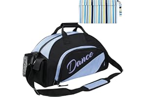 kilofly Girl's Ballet Dance Sports Gym Duffel Bag Travel Carry On + Handy Pouch