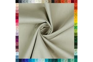 VmG-Store Baumwollstoff Uni 100% Baumwolle Oeko-Tex Meterware ab 50cm über 70 Farben zur Auswahl (07 Sand, 100 x 148cm)