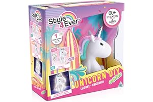 Canal Toys - Style 4 Ever - Licorne à Customiser pour Enfants - Idée Cadeau Enfant 6 Ans+ - Activité Manuelle - Loisirs Créatif - Licorne Tirelire - Brille dans Le Noir - 60 Stickers - OFG 106