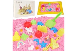 OSDUE Magiczny zestaw piasków do zabawy, syrenka, prezenty i zabawki dla dziewcząt i chłopców, 1000 g, sensoryczna zabawa, kolorowy piasek, zestawy artystyczne, prezenty urodzinowe, prezenty