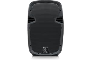 Behringer PK110A 10-Inch 2-Way Powered PA Speaker, 320W, Bluetooth Audio Streaming, USB/SD/MMC Media Player with Display, 2-Channel Mixer