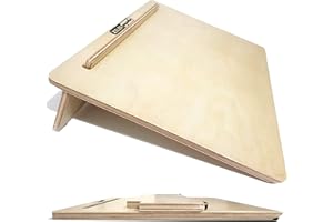 Ergonomic A3 Writing Slope for Better Writing Posture - by ZIELER® Easywriter. High Quality, Lacquered Wood Finish with 20°Degree Angle. Suitable for Left & Right-Handed use. Space Saving Design