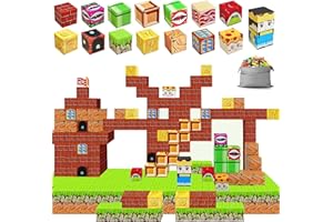 HAHAGO 64 klocki magnetyczne, zabawki magnetyczne, płytki magnetyczne, kostki magnetyczne, zabawki sensoryczne STEM Montessori dla chłopców i dziewczynek w wieku 3-8 lat