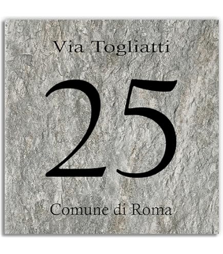 Targa Civica Personalizzata Stileitaliano - Alluminio, Anti UV, Per Esterno, Made In Italy - Foto 8