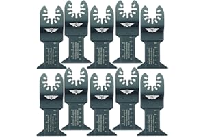 10 x 44 mm TopsTools FA44F_10 Lame da taglio per legno Fast Fit compatibili con Dewalt Stanley Black e Decker Bosch Fein (non StarLock) Makita Milwaukee Hitachi Parkside Ryobi Worx Workzone Multitool