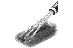 VDISRR Cepillo Barbacoa de Limpieza, 18" Cepillo para Parrilla Accesorios con Cerdas de Acero Inoxidable para Asar Porcelana, CarbóN, Gas, Electricidad Parrilla, para Regalo de Hombres