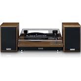 Lenco LS-100 - Bluetooth 5.0 Hi-Fi Pikap - Harici Hoparl&ouml;r - 2 x 10 Watt RMS - Kayış Tahrikli - Otomatik Durdurma - Ahşap, 20