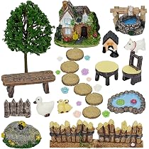 Set Decorativo Da Giardino Con Fata E Fiori Luminescenti - Bagno Per Uccelli In Miniatura, 3 Pezzi Luminescenti