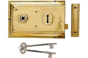 Yale Locks P334 Rim Lock Brass Finish 156 x 104 mm Visi Pack