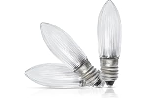WINSOME Candle Light Bulbs Candle Bulb Small Screw Candle Bridge Lights for Christmas Candle Arch Spare E10 Screw Light 3w 34v (Pack of 3)