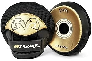 RIVAL Boxing Punch Mitts - RPM5 Black Gold Parabolic