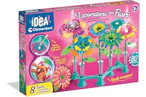 Clementoni Idea - Il Laboratorio dei Fiori, Kit Creativo per Bambini 8+ Anni, con 8 Fiori in Carta da Colorare e Profumare e Tanti Accessori da Combinare, Gioco Made in Italy, Lingua Italiana, 18789