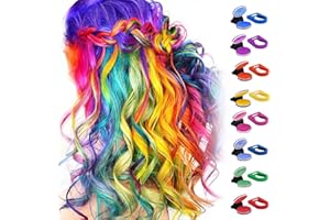 MATSIZEN 8 Piezas Pintura Pelo Niñas Lavable Tinte Pelo Lavable Niños Tintes de Cabello Lavables para Niños para Mujeres Niños Bodas Maquillaje Carnaval Peinado Temporal de Color de Cabello