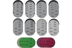 Wonvify Lijas 75mm - 50 Piezas, Grano 600-5000 para Madera, Metal y Pulir Faros de Coche