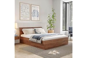 Wakefit Bed | 1 Yr Warranty | Bed Queen Size, Comes with Storage Box, Noise-Free, Density: 680–750 kg/m³, Termite & Borer Resistant, Fits Mattresses Up to 8 Inches (Taurus 78 x 60 - Columbian Walnut)