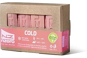 N-ZERO NZERO – Organic Natural Wax | For Skis and Snowboards | Pack Eco 4x 50g