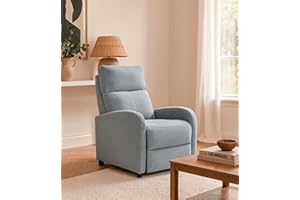 Home Heavenly®- Sillón Relax reclinable Manual Nexus. Butaca para salón con reposapiés, Compacto. Sistema por Empuje. (Gris)