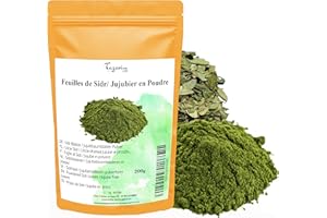TAZARIN LTD 200g Feuilles de Sidr/Jujubier Moulues - Poudre de Jujubier - Arôme & Goût Intense - 100% Naturel, Pur et Sans Additifs