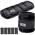 Xn8 Ankle Weights Adjustable Wrist Strap 1.5kg-2.5kg Leg Weight Sets For Fitness - Jogging - Walking - Exercise - Gymnastics - Aerobics - Gym - Training (Blue, 3Kg Pair = (3x2