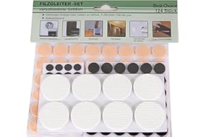 OSMA Patins en Feutre Patins pour Chaises Protection Du Fond Protection contre les Rayures 124 Pièce Set - 124 Stück