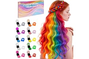 BUTBU Haarkreide für Mädchen Set, 10 Farben Auswaschbare-haarkreide für Kinder, Mitgebsel Kindergeburtstag, für Frauen-kinder Hochzeiten Make-Up Weihnachten Geburtstagsparty, Sicher & Sanft Geeignet