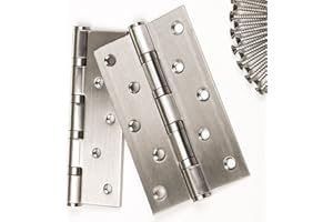 SOTOOLS 2 Stück SO-TOOLS® Schwerlast Aufschraubbänder/Tragkraft 75 kg/Materialstärke 2,5 mm / 125 x 75 mm/Aufschraub-Scharnier aus Edelstahl/Türscharnier Türbänder mit wartungsfreien Gleitlagern