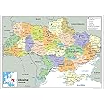 Political Map of The Ukraine - Size A2-59.4 x 42cm - Paper Laminated