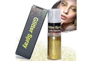 HTRUIYATY Glitter Spray per Corpo,Spray Glitter Brillantini per Capelli Polvere Ultrafine Glitter Make up per Tessuti Cosplay Festival