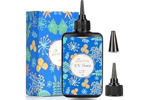 Bsrezn Resina UV Trasparente 100g, Kit Resina Epossidica UV Trasparente Dura, Pre-miscelata, Colla Attivata Solare per una Polimerizzazione Rapida, Ideale per La Creazione di Gioielli