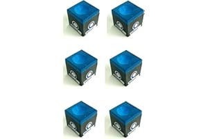 CUEBALL16 6 Cubes/PIECES of BLUE Home, Pub, Club Pool Tables CUE TIPS CHALKS
