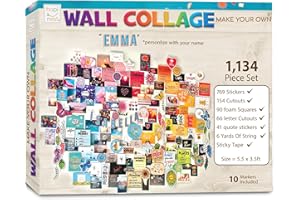 Hapinest DIY Wall Collage Picture Arts and Crafts Kit for Teen Girls Gifts Ages 10 11 12 13 14 Years Old and Up Bedroom Dorm Room Aesthetic Décor