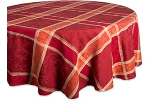 DII Tradycyjne żniwa pszenica żakardowa kolekcja Święto Dziękczynienia jesienny stół wystrój adamaszku bawełna, okrągły obrus 178 cm, palona pomarańczowa dynia winorośl