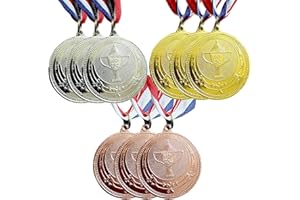 Eterspr 9 pezzi oro argento bronzo medaglie metallo medaglie per concorsi decorazioni feste stile olimpico